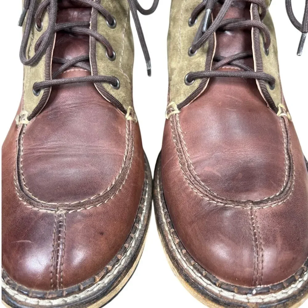 Vintage Armani Jeans Stivaletti Uomo Brown Field Chukka Boot Size 44 US 11